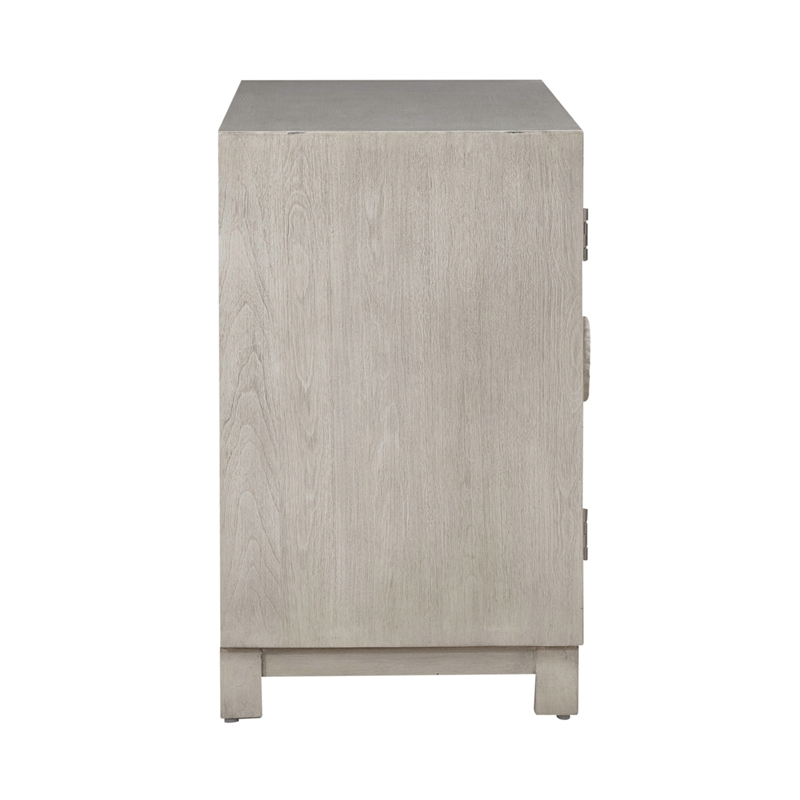 Pemberly Row 2 Door Accent Cabinet with Floral Pattern and Wire Management