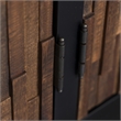 Pemberly Row Door Server with Mosaic Front and Butcher Block Top