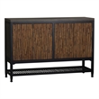 Pemberly Row Door Server with Mosaic Front and Butcher Block Top