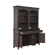Pemberly Row Hutch and Buffet with Silverware Tray in Saddle Brown