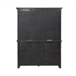 Pemberly Row Hutch and Buffet with Silverware Tray in Saddle Brown