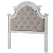 Pemberly Row White Twin Upholstered Panel Headboard with Dust Proofing