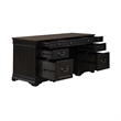 Pemberly Row Jr Executive Credenza with File Drawers in Aged Charcoal