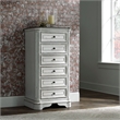 Pemberly Row White Lingerie Chest with Felt Lined Top Drawers