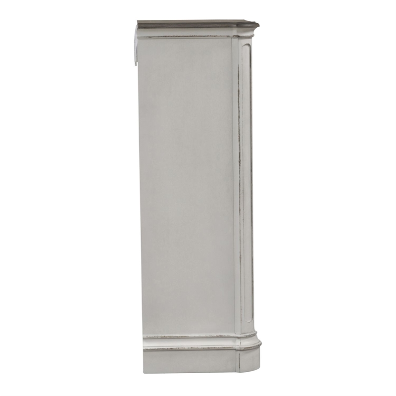 Pemberly Row White Lingerie Chest with Felt Lined Top Drawers