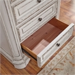 Pemberly Row White Lingerie Chest with Felt Lined Top Drawers