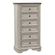 Pemberly Row White Lingerie Chest with Felt Lined Top Drawers