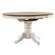 Pemberly Row 3 Piece Pedestal Table Set in Wood with White Finish
