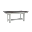 Pemberly Row 6 Piece Trestle Table Set with Upholstered Bench in White