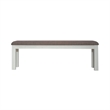 Pemberly Row 6 Piece Trestle Table Set with Upholstered Bench in White