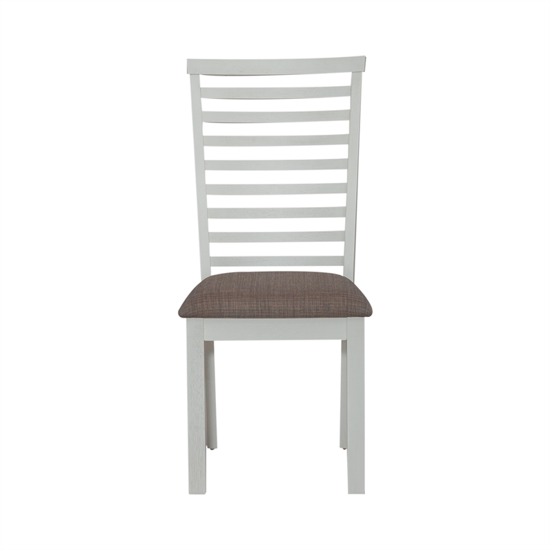 Pemberly Row 6 Piece Trestle Table Set with Upholstered Bench in White