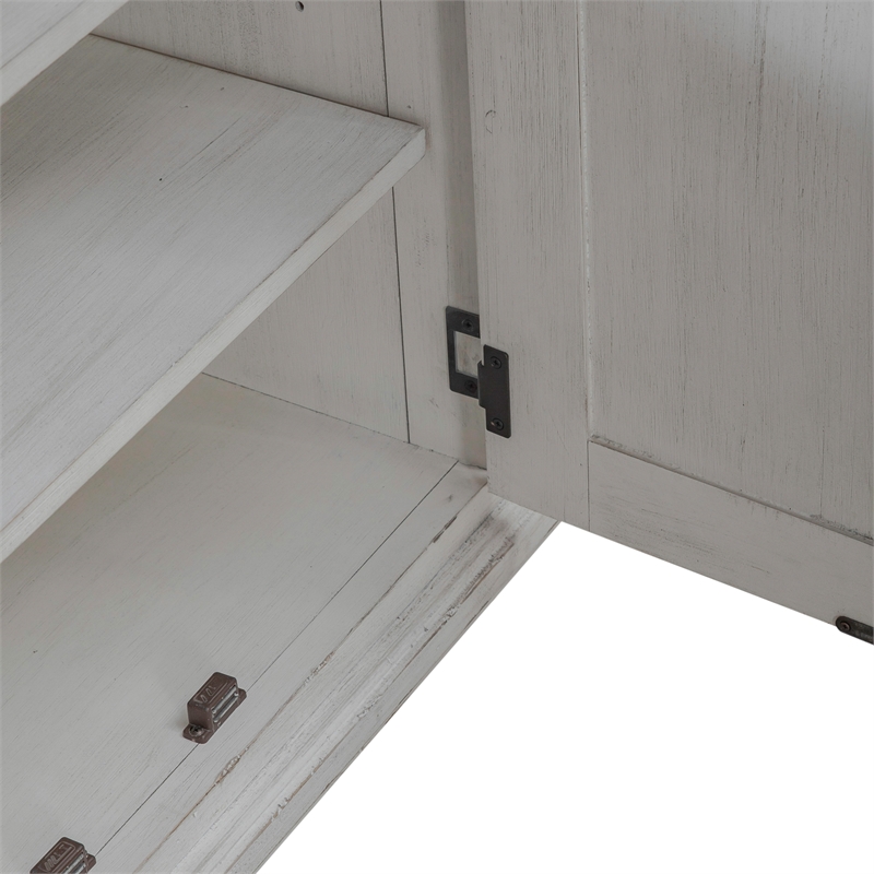 Pemberly Row 2 Door 9 Drawer Dresser with Cedar Lining in Riverstone White