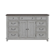 Pemberly Row 2 Door 9 Drawer Dresser with Cedar Lining in Riverstone White