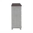 Pemberly Row 2 Door 9 Drawer Dresser with Cedar Lining in Riverstone White
