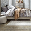 Pemberly Row King California Upholstered Bed with Rolled Top in Washed Taupe