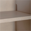 Pemberly Row 4 Door Accent Cabinet in Washed Taupe and Silver Champagne