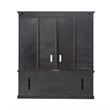 Pemberly Row Entertainment Center with Breakfront Styling in Brown