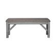 Pemberly Row Gray Dining Bench with Polyester Linen and Block Legs