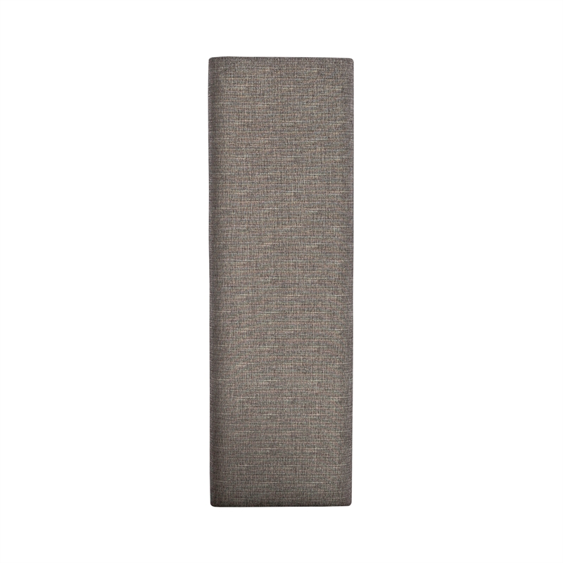 Pemberly Row Gray Dining Bench with Polyester Linen and Block Legs
