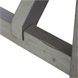 Pemberly Row Gray Dining Bench with Polyester Linen and Block Legs
