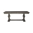 Pemberly Row 5 Piece Trestle Table Set in Havana Brown Finish