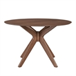 Pemberly Row 5-Piece Pedestal Table Set Wood in Satin Walnut Finish