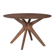 Pemberly Row 5-Piece Pedestal Table Set Wood in Satin Walnut Finish