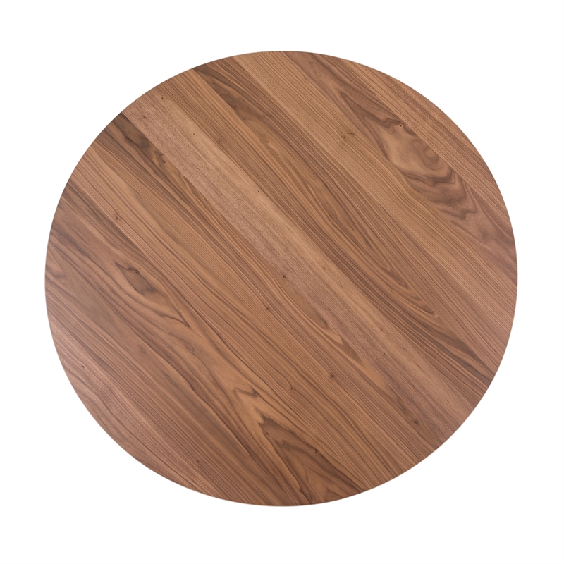 Pemberly Row 5-Piece Pedestal Table Set Wood in Satin Walnut Finish