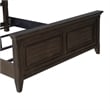 Pemberly Row Queen Upholstered Bed in Saddle Brown with Arched Crown
