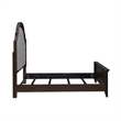 Pemberly Row Queen Upholstered Bed in Saddle Brown with Arched Crown