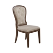 Pemberly Row Upholstered Tufted Back Side Chair Set of 2 with Tapered Legs