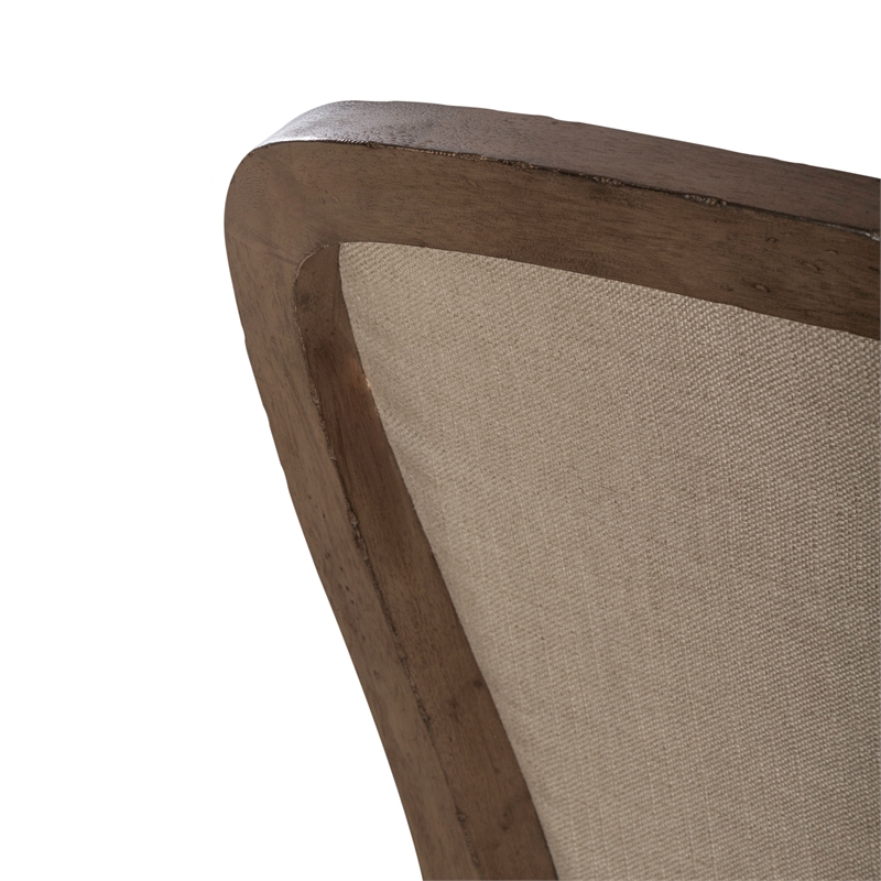 Pemberly Row Upholstered Tufted Back Side Chair Set of 2 with Tapered Legs