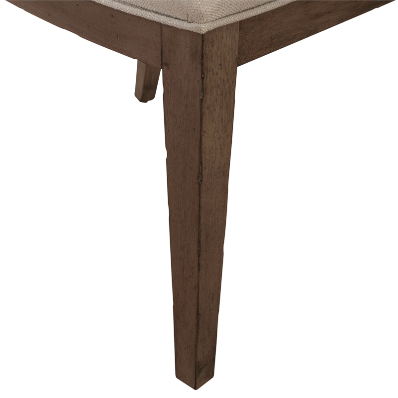 Pemberly Row Upholstered Tufted Back Side Chair Set of 2 with Tapered Legs