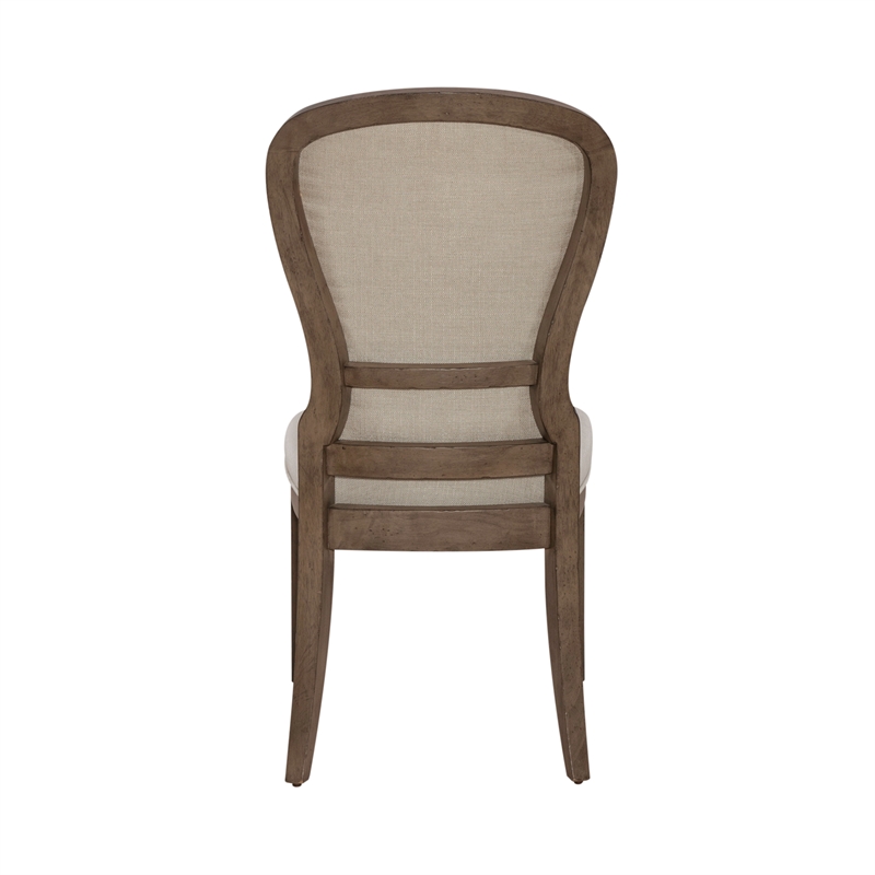 Pemberly Row Upholstered Tufted Back Side Chair Set of 2 with Tapered Legs