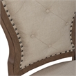 Pemberly Row Upholstered Tufted Back Side Chair Set of 2 with Tapered Legs