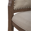 Pemberly Row Upholstered Tufted Back Side Chair Set of 2 with Tapered Legs