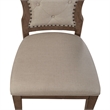 Pemberly Row Upholstered Tufted Back Side Chair Set of 2 with Tapered Legs