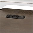 Pemberly Row Wooden Credenza with Hutch and File Storage in White