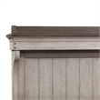 Pemberly Row Queen Mantle Storage Bed with LED Lighting in Weathered Linen