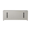 Pemberly Row 2 Door 3 Drawer Accent Cabinet with Floral Pattern in White