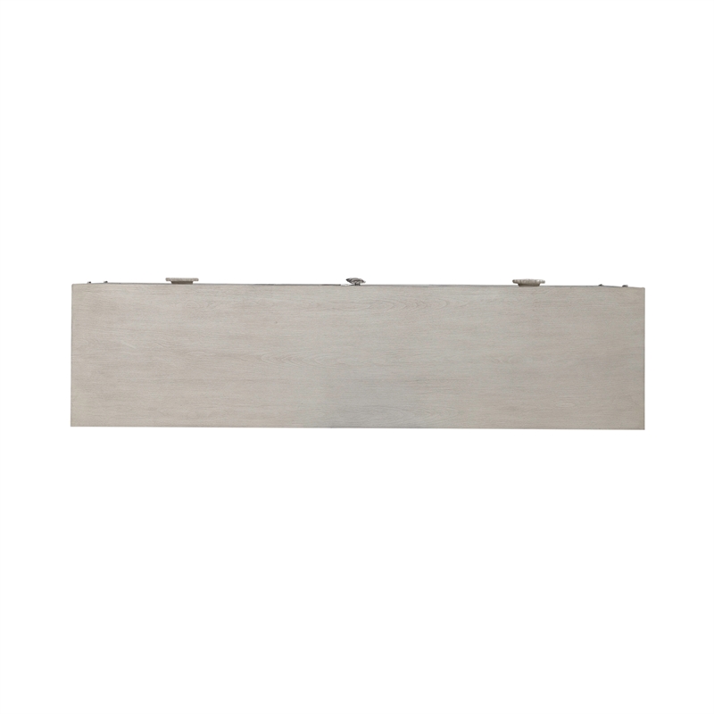 Pemberly Row 2 Door 3 Drawer Accent Cabinet with Floral Pattern in White