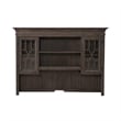 Pemberly Row 5 Piece Executive Desk Set in Saddle Brown Wood Finish