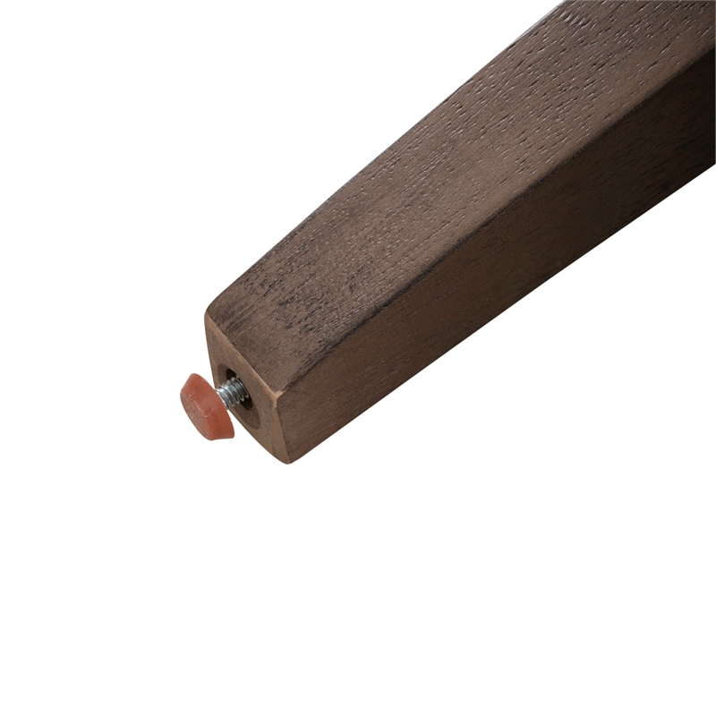 Pemberly Row Upholstered Shelter Dining Bench in Dusty Taupe