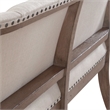 Pemberly Row Upholstered Shelter Dining Bench in Dusty Taupe