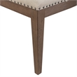 Pemberly Row Upholstered Shelter Dining Bench in Dusty Taupe