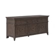 Pemberly Row Credenza with Dovetail Drawer Construction in Saddle Brown