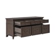Pemberly Row Credenza with Dovetail Drawer Construction in Saddle Brown