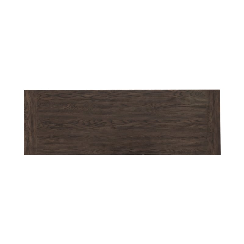 Pemberly Row Credenza with Dovetail Drawer Construction in Saddle Brown