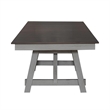 Pemberly Row Trestle Table Set with Two Refectory Leaves in Gray
