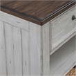 Pemberly Row Bedside Chest with Charging Station in Riverstone White